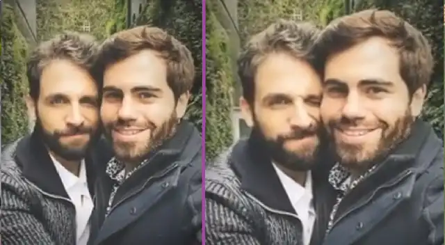 Rodrigo González y su pareja se lucen muy enamorados.