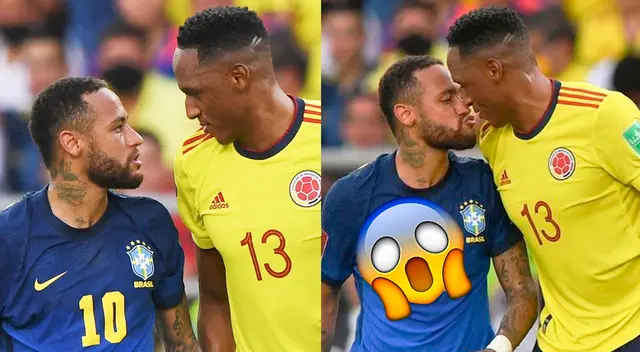 De manera provocadora, el brasileño estiró sus labios hacia su adversario. De manera provocadora, el brasileño estiró sus labios hacia su adversario.