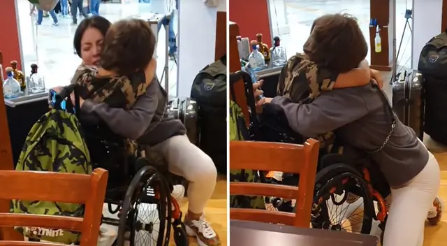 Sheyla Rojas vuelve a los brazos de su pequeño hijo Antoñito.