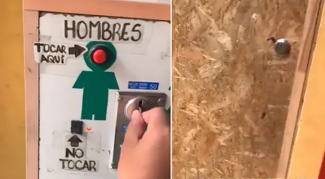Peculiar escena en un baño público se hizo viral en las redes sociales. Peculiar escena en un baño público se hizo viral en las redes sociales.
