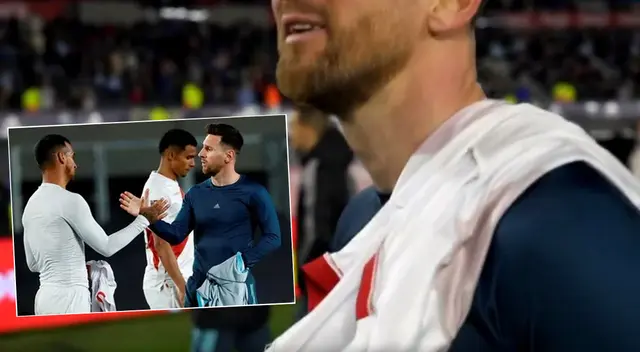 Lionel Messi y Miguel Trauco intercambiaron camisetas tras el Perú vs Argentina por Eliminatorias Qatar 2022. Lionel Messi y Miguel Trauco intercambiaron camisetas tras el Perú vs Argentina por Eliminatorias Qatar 2022.