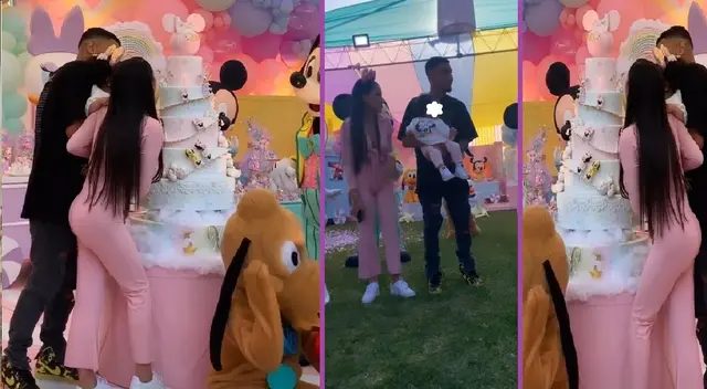 Samahara Lobatón y Youna celebran añito de Xianna.