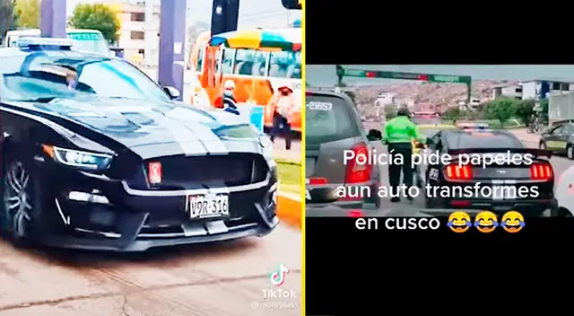 El policía no se imaginó que se encontraría con Barricade, patrulla policial de Transformers. El policía no se imaginó que se encontraría con Barricade, patrulla policial de Transformers.