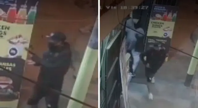 Las cámaras de seguridad captaron el momento en que los hampones cargan sus armas antes del asalto para luego amenazarlos de muerte si no entregaban sus pertenencias.
