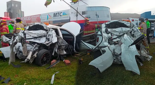 Auto donde viajaba la adulta mayor termino totalmente destrozado tras el impacto Auto donde viajaba la adulta mayor termino totalmente destrozado tras el impacto