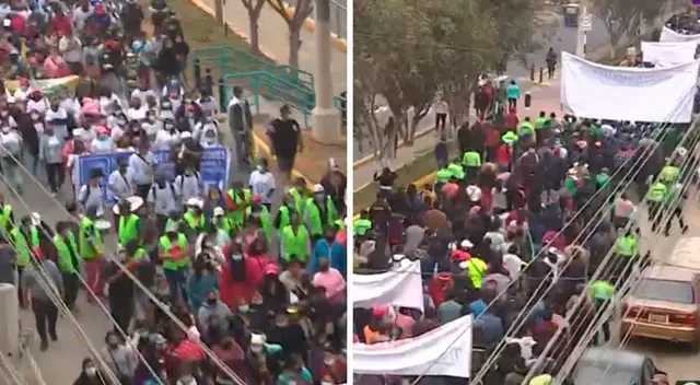 Miles de vecinos vienen marchando hacia la PCM contra Sedapal. Miles de vecinos vienen marchando hacia la PCM contra Sedapal.