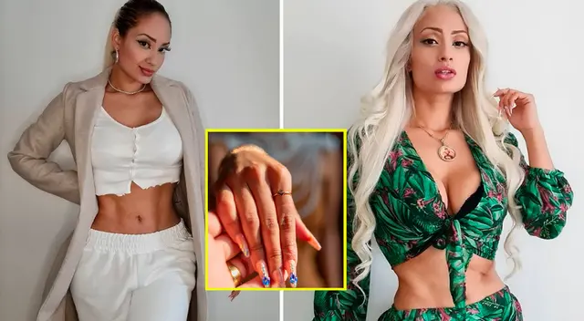 Nadeska Widausky emocionada con su anillo de compromiso.