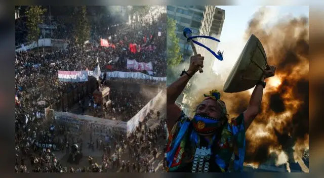 Marcha por segundo aniversario del estallido social en 2019. Marcha por segundo aniversario del estallido social en 2019.