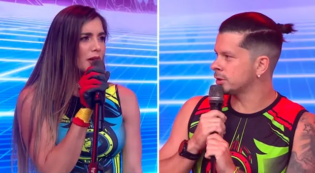 Korina Rivadeneira arremete contra Mario Hart. Korina Rivadeneira arremete contra Mario Hart.