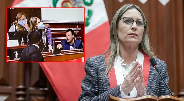 La presidenta del Congreso, Maricarmen Alva, bajó a su escaño a votar a favor de la insistencia de la ley que regula la cuestión de confianza.
