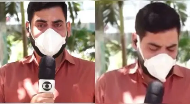 El reportero no pudo contener las lágrimas cuando dio la buena noticia en el periódico en vivo.