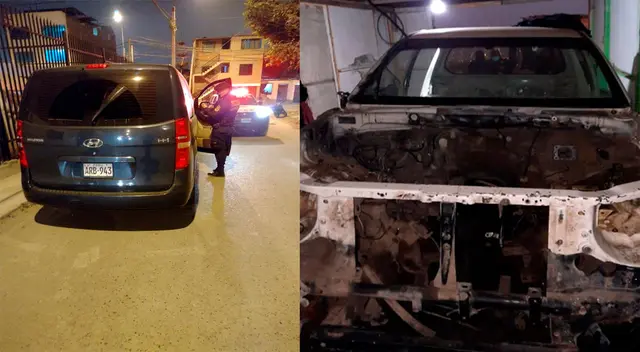 Los otros dos carros recuperados, uno de ellos ya descuartizado