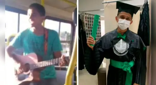 El joven padre no se doblegó y aprovechó su talento musical para sacar adelante a su familia en Brasil. Foto: Facebook