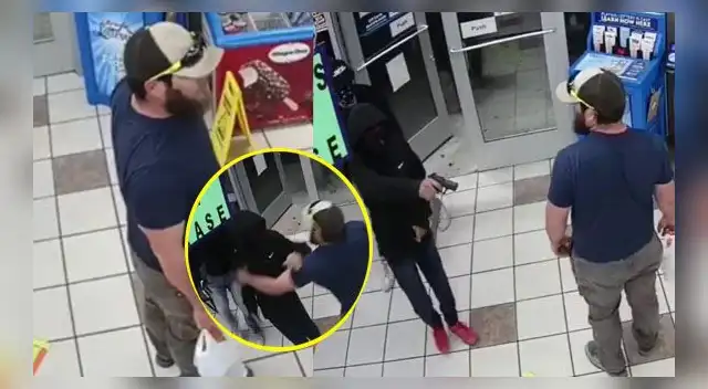 El hecho fue captado por las cámaras de seguridad.