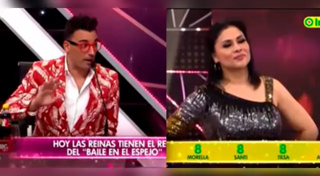 Santi Lesmes le baja el dedo Yolanda Medina en Reinas del show. Santi Lesmes le baja el dedo Yolanda Medina en Reinas del show.