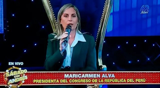 Presidenta del Parlamento se presentó en programa de los sábados.