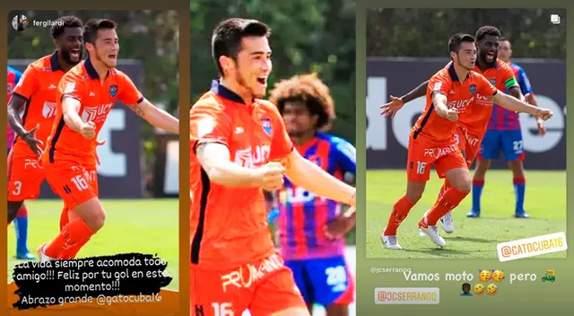 Gato Cuba agradece en sus historias de Instagram.