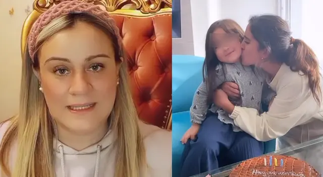 Lourdes Sacín a Melissa Paredes y 'Gato' Cuba en cumple de su hija. Lourdes Sacín a Melissa Paredes y 'Gato' Cuba en cumple de su hija.