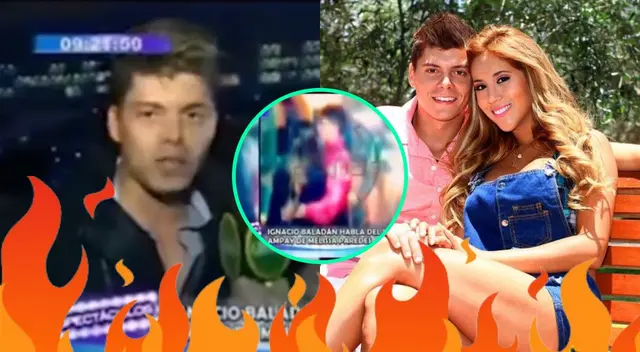 En 2014, Melissa Paredes fue ampayada con un galán pese a que habría estado con Ignacio Baladán, y él lo evidenció ante Samuel Suarez.