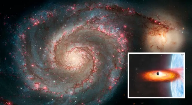 Messier 51 también se llama Whirlpool Galaxy debido a su distintiva forma en espiral. Messier 51 también se llama Whirlpool Galaxy debido a su distintiva forma en espiral.