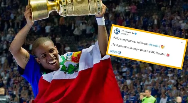 Schalke 04 le deseó feliz cumpleaños a Jefferson Farfán y lo hizo con emotiva FOTO Schalke 04 le deseó feliz cumpleaños a Jefferson Farfán y lo hizo con emotiva FOTO