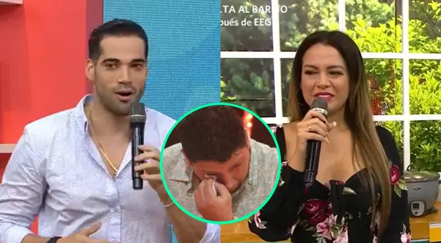 Florcita se emocionó al estar invitada en América Hoy junto a Guty Carrera, y le declaró su amor pese a que Néstor Villanueva la veía en casa.
