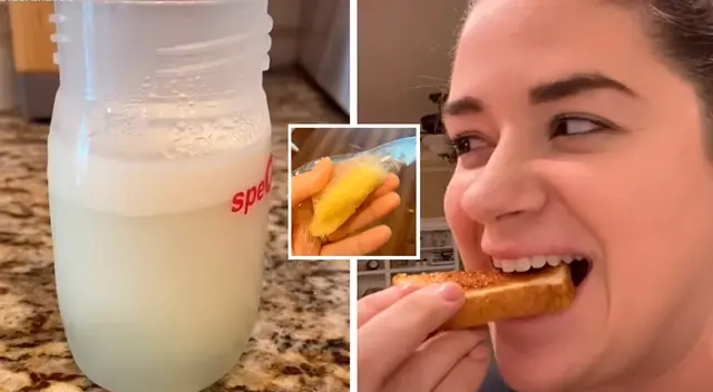 Los usuarios de TikTok alentaron a la madre a realizar otros productos con su leche materna. Los usuarios de TikTok alentaron a la madre a realizar otros productos con su leche materna.