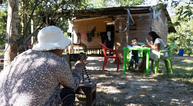 Los cortometrajes fueron presentados en una conferencia de prensa durante el Global Landscape Forum Amazonía.