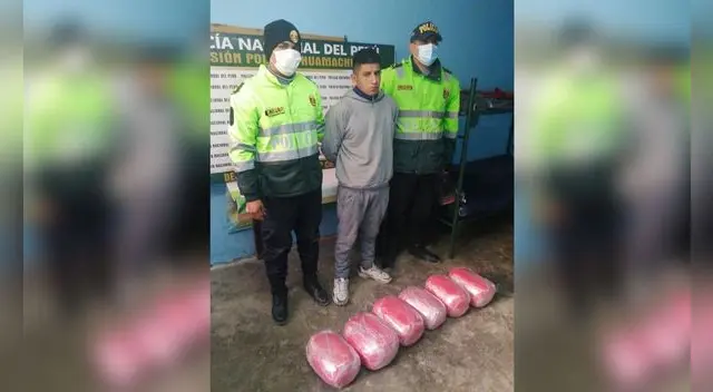 Droga era trasladada por pasajero de un bus con destino a Lima.
