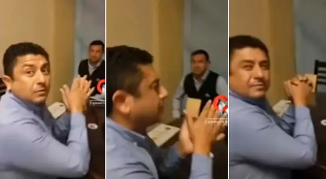 El comensal se acercó a la mesa de Bermejo y lo encaró. El comensal se acercó a la mesa de Bermejo y lo encaró.