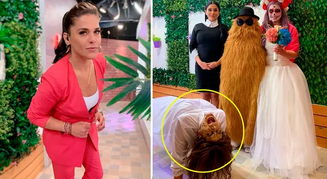 Giovanna Valcárcel sorprende con disfraz.