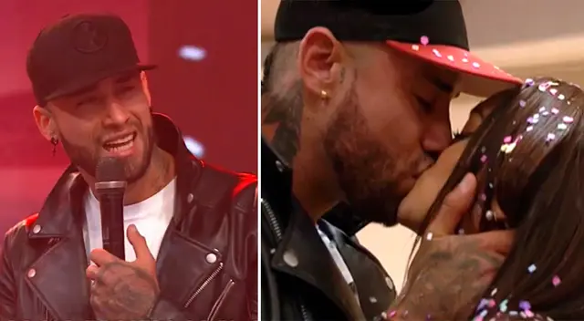 Jota Benz celebró  nuevamente el embarazo de Angie Arizaga en La Academia.