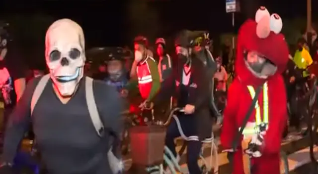 Bicicleteada del terror en Miraflores Bicicleteada del terror en Miraflores