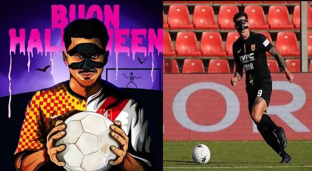 Gianluca Lapadula celebra Halloween. Gianluca Lapadula celebra Halloween.