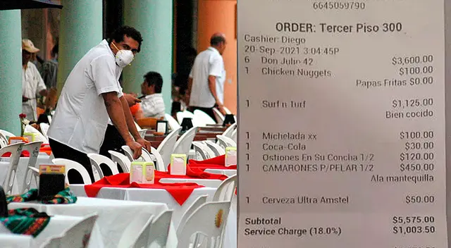 Comensales se negaron a pagar parte de la cuenta dada por mozo.