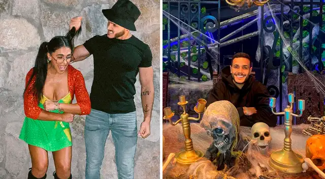 Vania Bludau y Mario Irivarren celebran Halloween con peculiares disfraces.