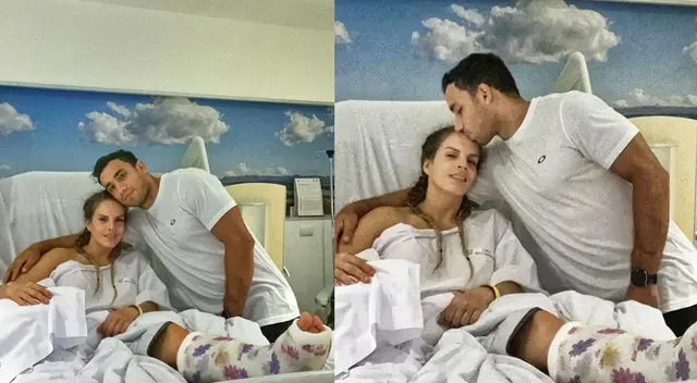 Alejandra Baigorria pasa enyesada Halloween. Alejandra Baigorria pasa enyesada Halloween.