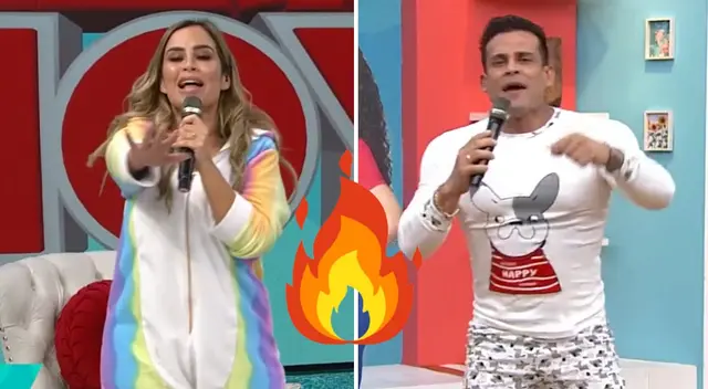 Ethel Pozo y Christian Domínguez celebraron el feriado luciendo sus mejores pijamas, pero el cumbiambero terminó siendo víctima de burlas por su compañera. Ethel Pozo y Christian Domínguez celebraron el feriado luciendo sus mejores pijamas, pero el cumbiambero terminó siendo víctima de burlas por su compañera.