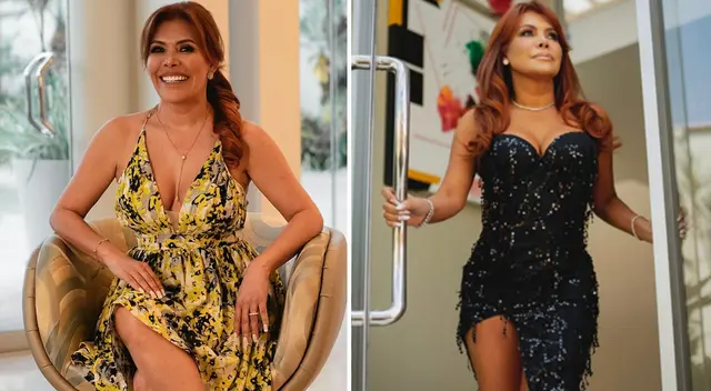 Los vestidos más lujosos de Magaly Medina. Los vestidos más lujosos de Magaly Medina.