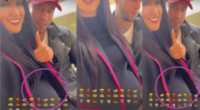 Angie Arizaga muestra su pancita de embarazo a Jota Benz.