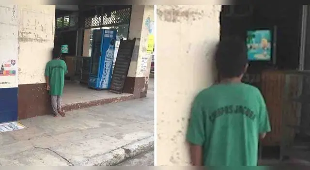 La fotografía de un niño tratando de ver dibujos animados asomado en una tienda conmueve en redes sociales