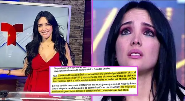 Magaly TV: La Firme evidencia a Rosángela Espinoza y su presunto contrato con Televisa. Magaly TV: La Firme evidencia a Rosángela Espinoza y su presunto contrato con Televisa.