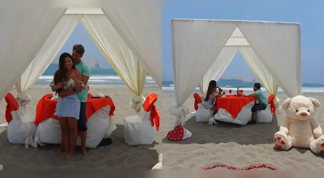 Kevin Salas sorprende a Estrella Torres con romántico almuerzo en el mar.