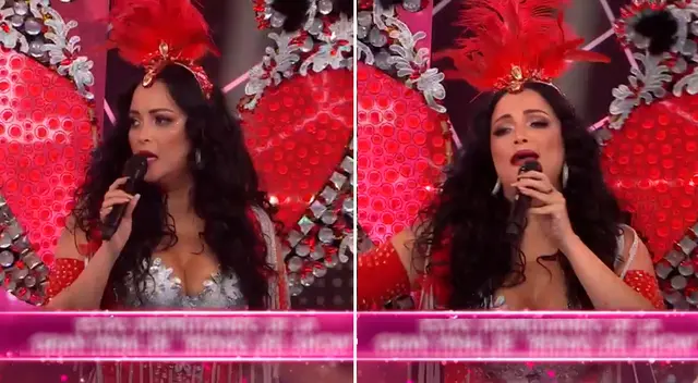 Mariella Zanetti dejó entrever que no le gustó utilizar un traje de vedette.