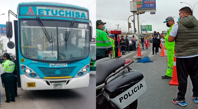 Bus no se percató que la mujer estaba cruzando la pista. Bus no se percató que la mujer estaba cruzando la pista.