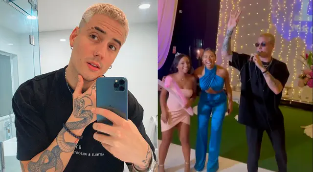 Nesty junto a las sobrinas de Jefferson Farfán.