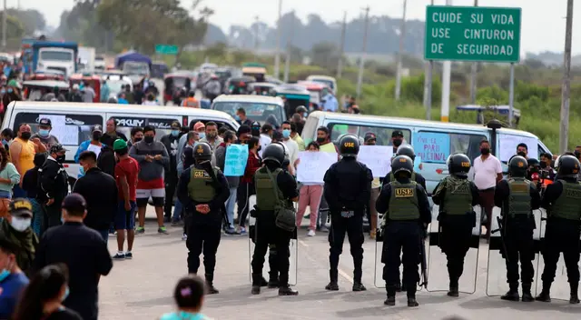El paro en Lambayeque empezó desde las 5 de la mañana de este lunes y se viene llevando a cabo de manera parcial.