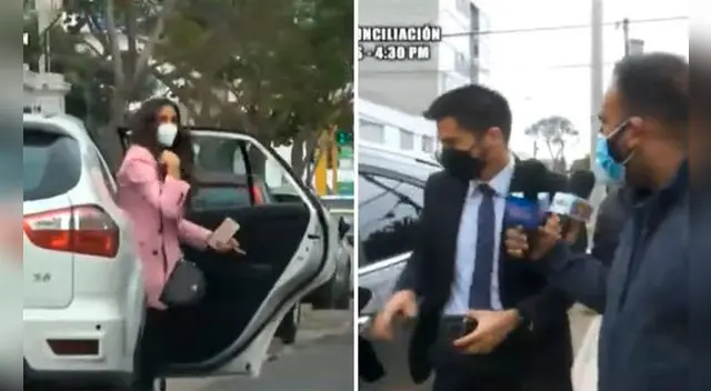 Melissa Paredes y Rodrigo Cuba asistieron a reunión de conciliación con sus abogados. Foto: composición/captura de ATV Melissa Paredes y Rodrigo Cuba asistieron a reunión de conciliación con sus abogados. Foto: composición/captura de ATV