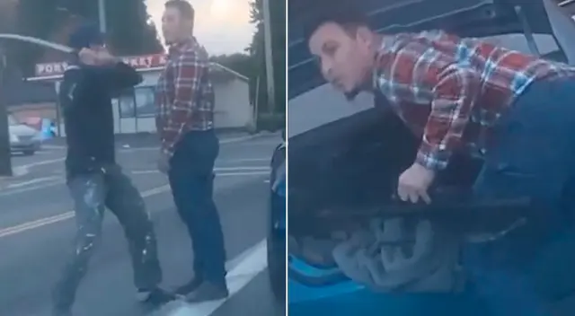 Los sujetos se pusieron a pelear en plena vía. Los sujetos se pusieron a pelear en plena vía.