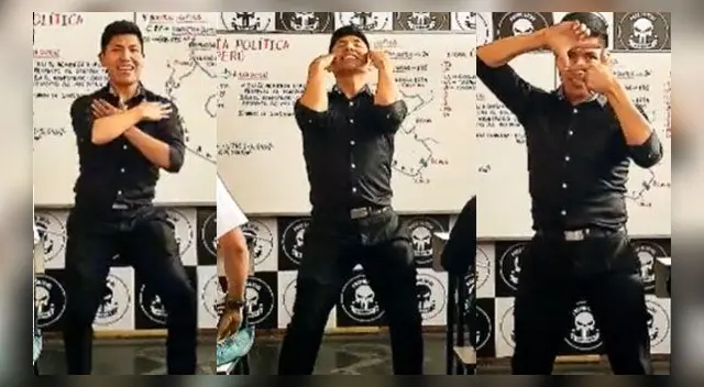 La hilarante escena es viral en las redes sociales. La hilarante escena es viral en las redes sociales.